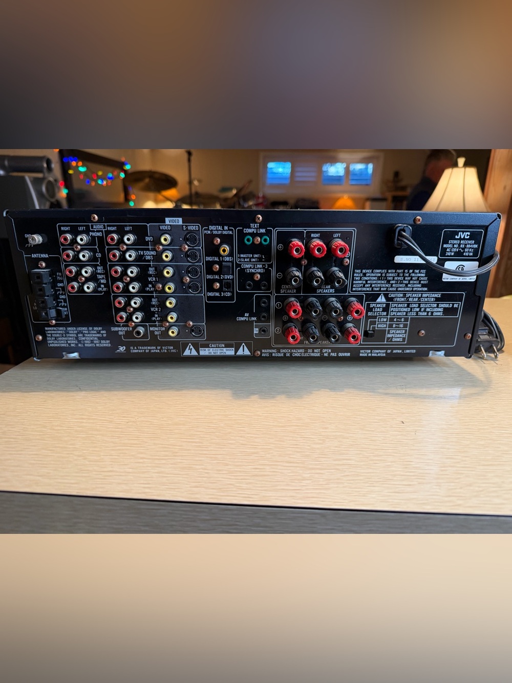 JVC RX-884V Audio/Video Control Receiver Tested Works Great Nice Sound Cleaned🔥 - Picture 5 of 7